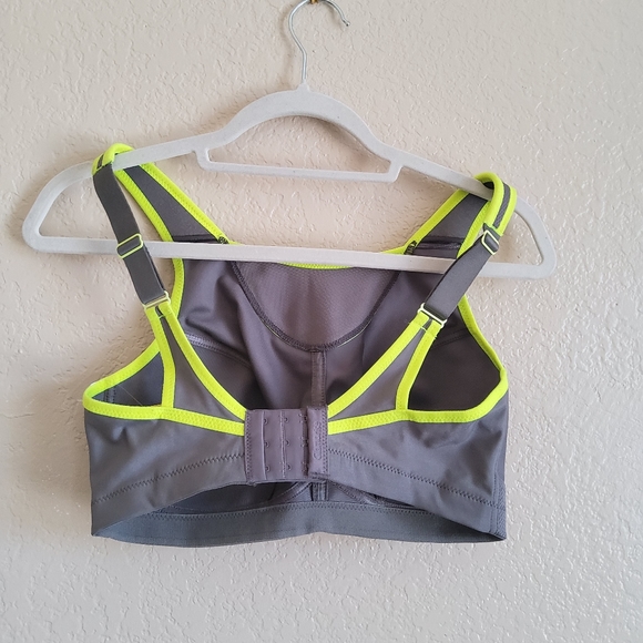 Glamorise Full Figure High Impact Sports Bra Size 34DD Grey New - Picture 6 of 9